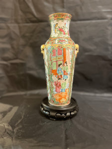 Vintage Rose Medallion Vase