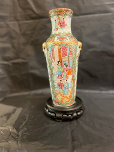 Vintage Rose Medallion Vase