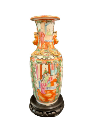 Vintage Rose Medallion Vase