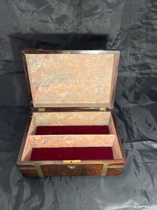 Rosewood Box with Brass Accents