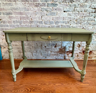Antique Custom Painted Library Table