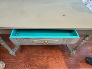 Antique Custom Painted Library Table