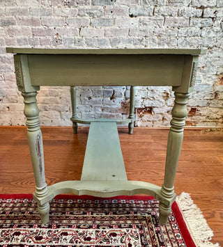 Antique Custom Painted Library Table