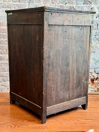 Antique Neoclassical Demilune Corner Cabinet
