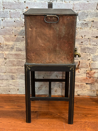 Large Copper Cellarette With Custom Stand