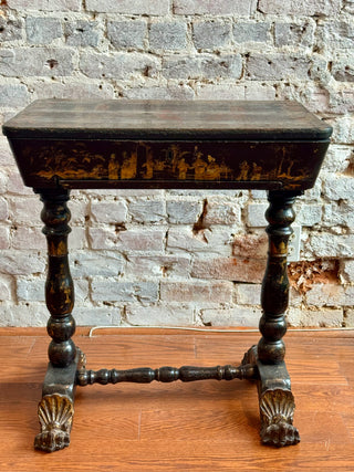 Victorian Chinoiserie Style Sewing Table