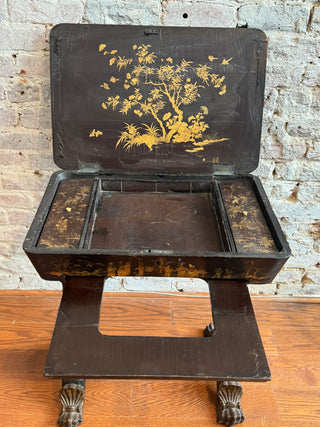 Victorian Chinoiserie Style Sewing Table