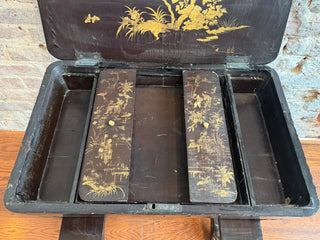 Victorian Chinoiserie Style Sewing Table