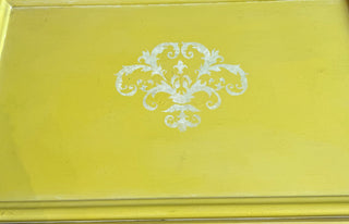 Antique Custom Painted Queen Anne Tea Table