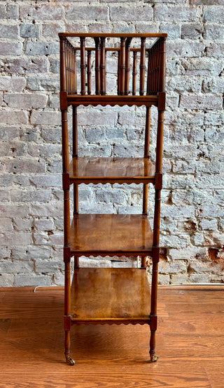 Vintage Mid-Century Faux Bamboo Etagere