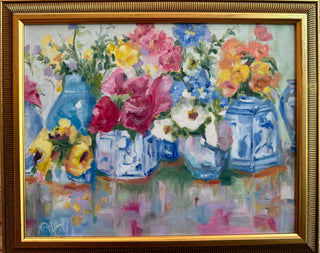 'Blue in Bloom' Original Painting by Terri Hall