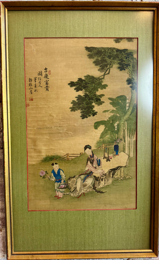 Antique Asian Painting on Silk
