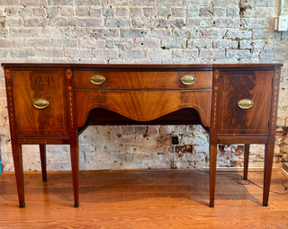 Antique English Mahogany Sideboard with Rosewood Inlay