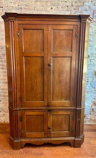 Southern 19th Century Walnut Corner Cupboard