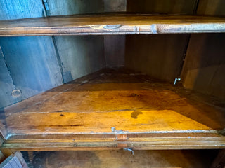 Southern 19th Century Walnut Corner Cupboard