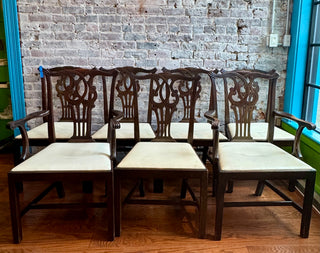 Early 20th Century Set of Eight Chippendale Chairs