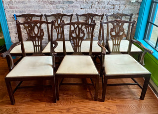 Early 20th Century Set of Eight Chippendale Chairs