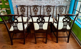 Early 20th Century Set of Eight Chippendale Chairs