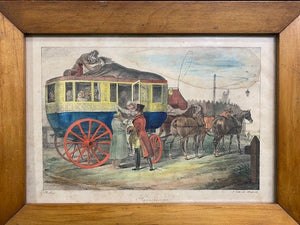 Set of  Four French Horse Carriage Lithographs