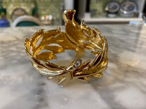 Judith Leiber Gold Color Cuff Bracelet