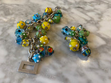 Load image into Gallery viewer, Vintage Lilly Pulitzer Sterling Silver Murano Glass Bracelet/Pendant Set

