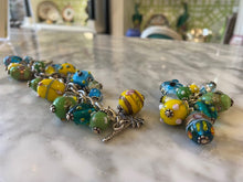 Load image into Gallery viewer, Vintage Lilly Pulitzer Sterling Silver Murano Glass Bracelet/Pendant Set
