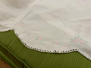 Vintage Embroidered Shower Curtain
