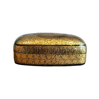 Vintage Handcrafted Kashmiri Paper Mache Trinket Box