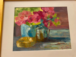 Vase of Pink Flowers by Terri Hall