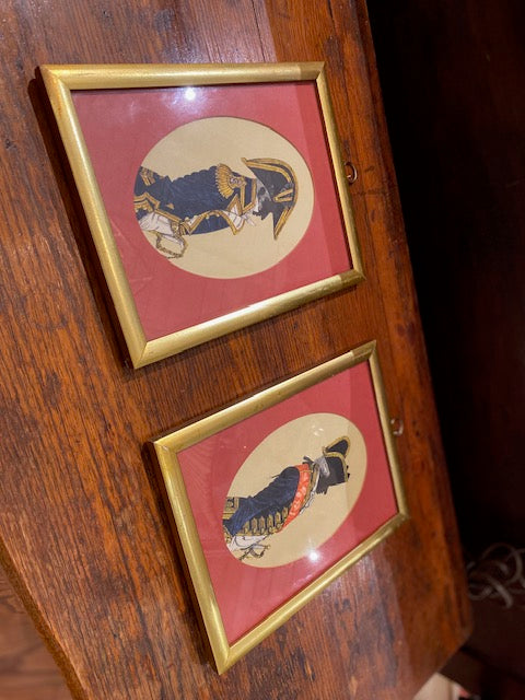 Pair Vintage Framed Uniforms of the Royal Navy