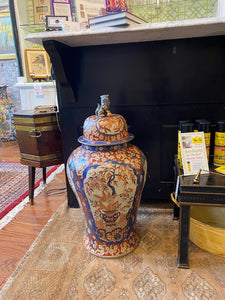 Large Ginger Jar with Foo Dog Handle on Lid