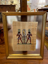 Load image into Gallery viewer, Pair Framed Egyptian Papyrus Paintings
