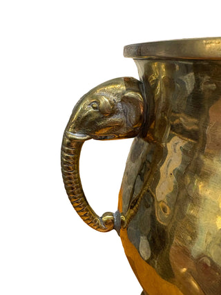 Brass Cachepot with Elephant Handles