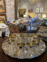 Load image into Gallery viewer, Silver over Copper Webster Wilcox Punch Bowl Set
