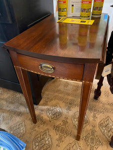 Vintage Cramique Pembroke Mahogany Inlay Side Table