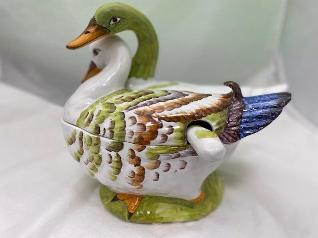 Vintage Duck Duo Soup Tureen/Ladle