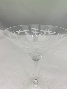 Vintage Set Crystal Martini Glasses