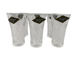 Vintage Set of 6 Shannon Crystal Shot Glasses
