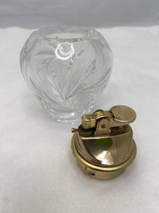 Vintage Crystal and Brass Lighter