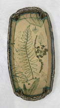 Load image into Gallery viewer, Large Pottery Oval Platter/tray with Botanical Inlay
