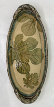 Load image into Gallery viewer, Large Pottery Oval Platter/tray with Botanical Inlay
