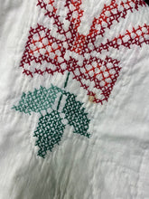 Load image into Gallery viewer, Vintage Handmade Cross Stitched Quilt
