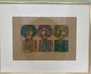 Linda Gourley Monoprint Tres Vaquevos Español