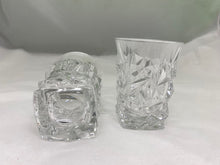 Load image into Gallery viewer, Set of 2 Ice Cut Crystal Low Ball Glasses
