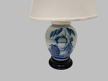 Load image into Gallery viewer, Antique Blue &amp; White Tea Jar Lamp
