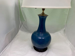 Pair MCM Blue Lamps