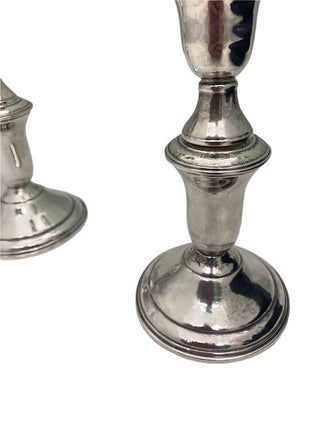DS Spaulding Pair Vintage Sterling Silver Weighted Candelabras
