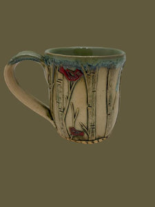 Cardinals & Trees Mug by Pamela Taylor Pottery