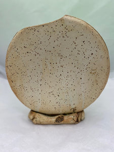 Brown & Beige Moon Vase By Pamela Taylor Potter