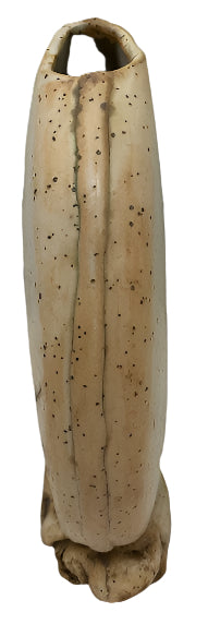 Brown & Beige Moon Vase By Pamela Taylor Potter